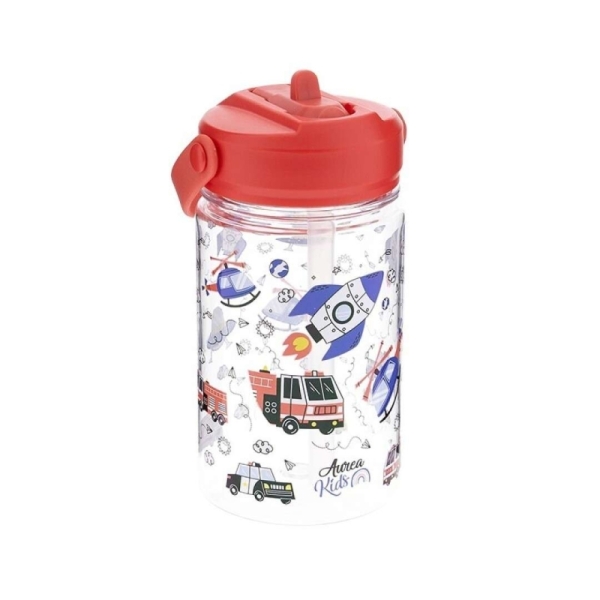 BOTELLA TRITÁN 350ML ADAPTADOR INFANTIL CON PAJITA - CARS