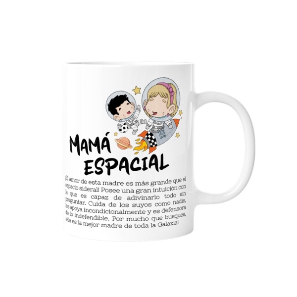 Taza graciosa 330ml Mamá Espacial