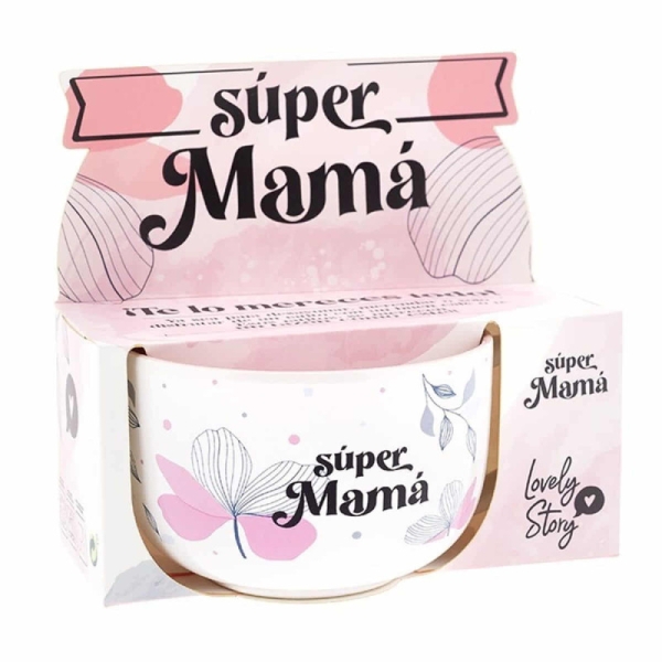 Tazón con mensaje -Super Mamá