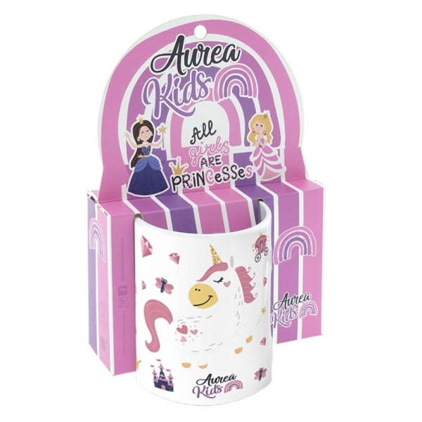 TAZA INFANTIL DE PLÁSTICO 330ML - UNICORNIO PRINCESAS