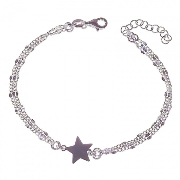 Pulsera doble cadena lumina estrella