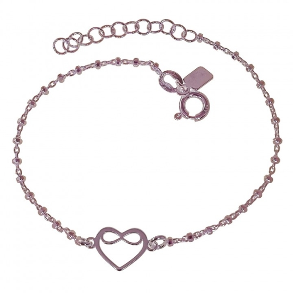 Pulsera combinada corazón infinito