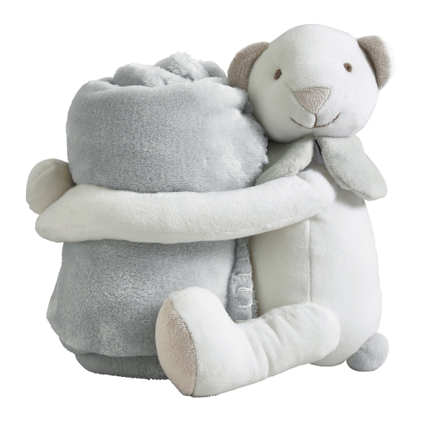 Manta peluche Osito gris