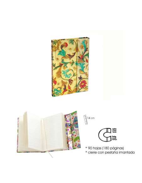 Agenda con solapa "Flores"