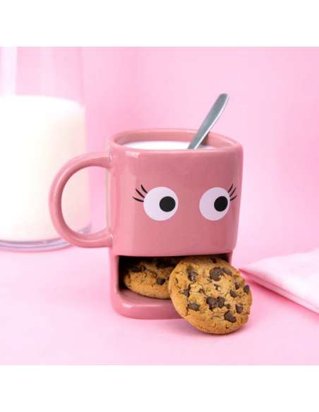 Taza para galletas rosa