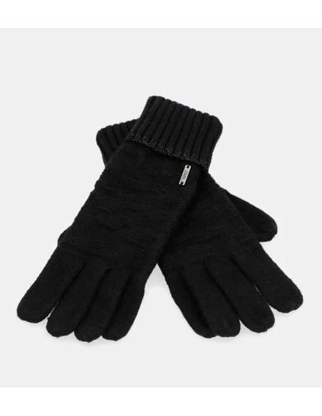 Guantes de punto negro